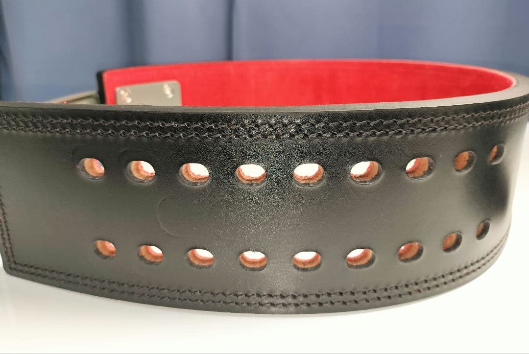13mm【M】極美品 SBD パワーベルト ブラック/レッド パワーリフティング