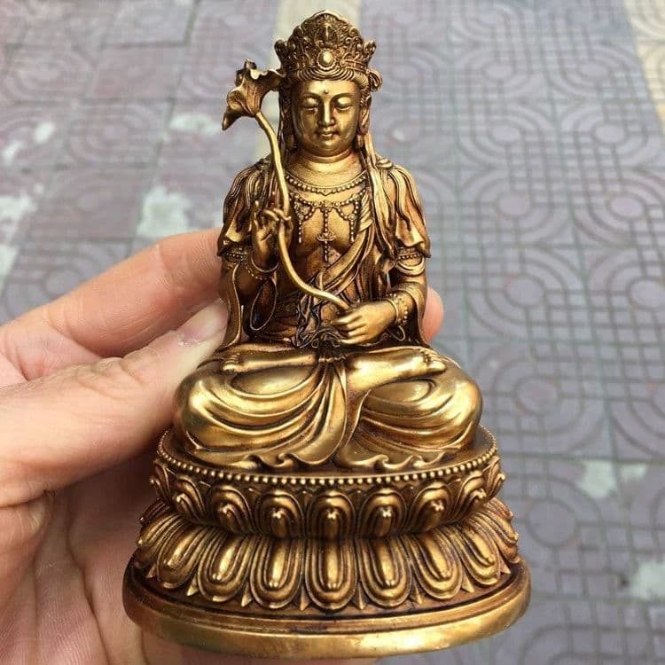 地蔵 大勢至菩薩 観音 銅製 仏像 彫刻 置物 開運 風水