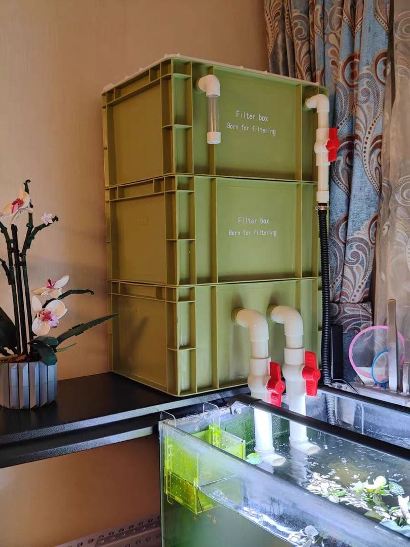 お任せ高性能濾過材2段付き2種以上　水槽用万能フィルター 外部式飼育濾過装置器