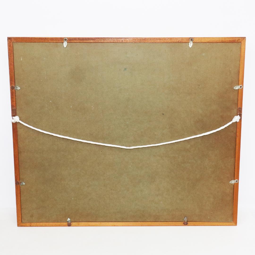 甫作 唐獅子 木彫 彫刻 狛犬 額装 絵画 美術 約58cm×約49cm