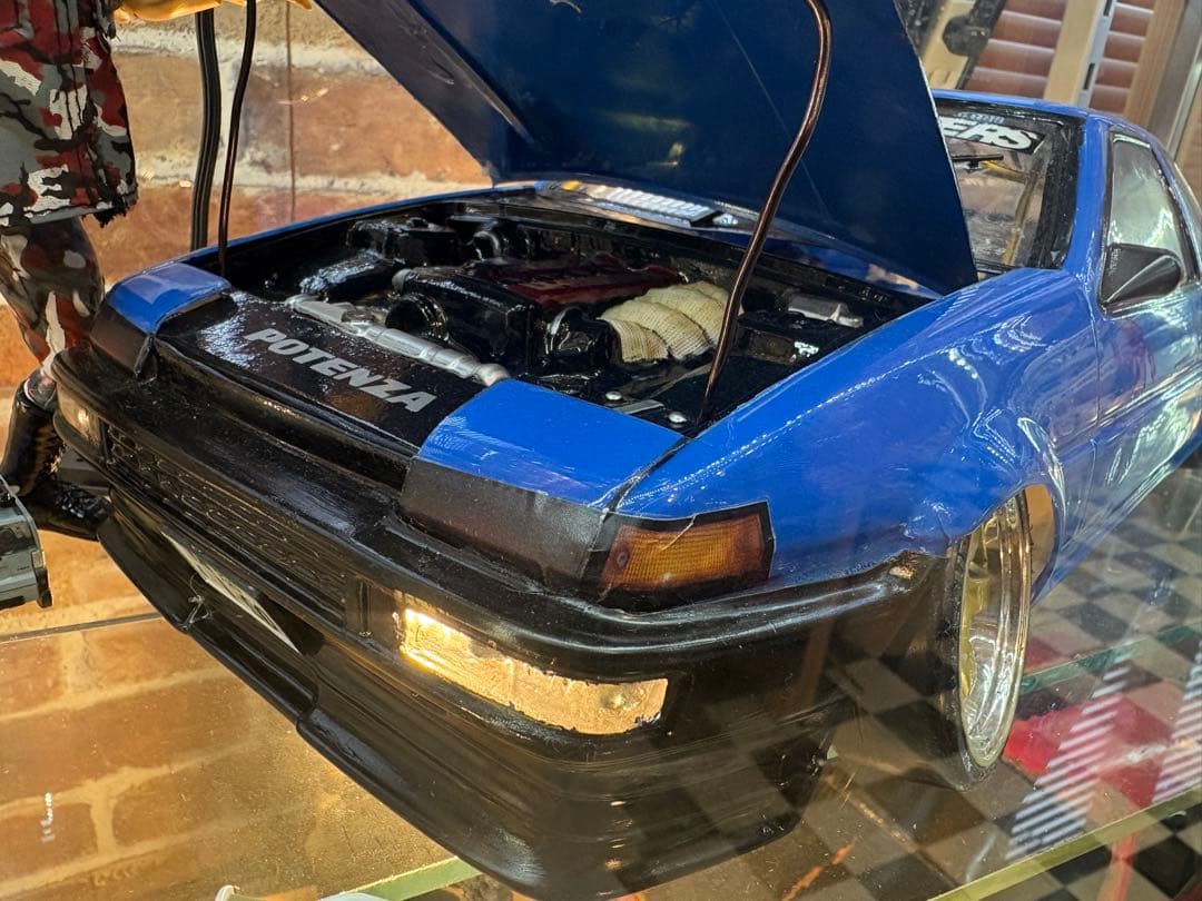 AE86 トレノ後期　4AG エンジン付き ラジコンボディ　ホイール付き