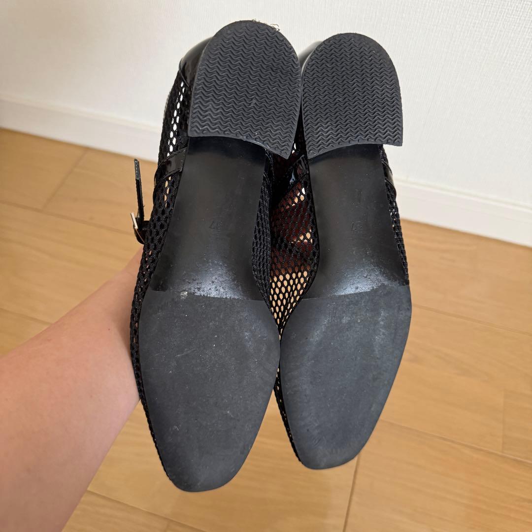 【美品】TOMORROW LANDストラップシューズ フラットシューズ 37