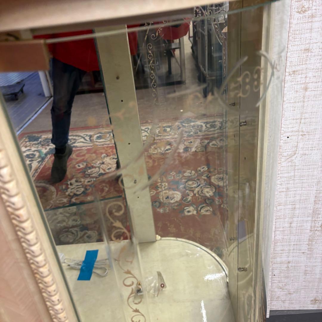 ロココ アンティーク ガラスショーケース コレクションケース 飾り棚 棚板2枚