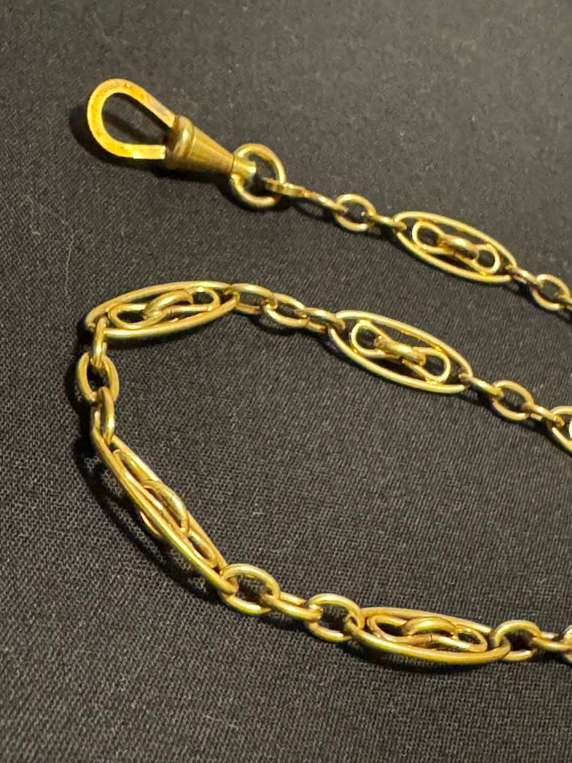 フランス　アンティーク　金バリ　立体感あるチェーン②