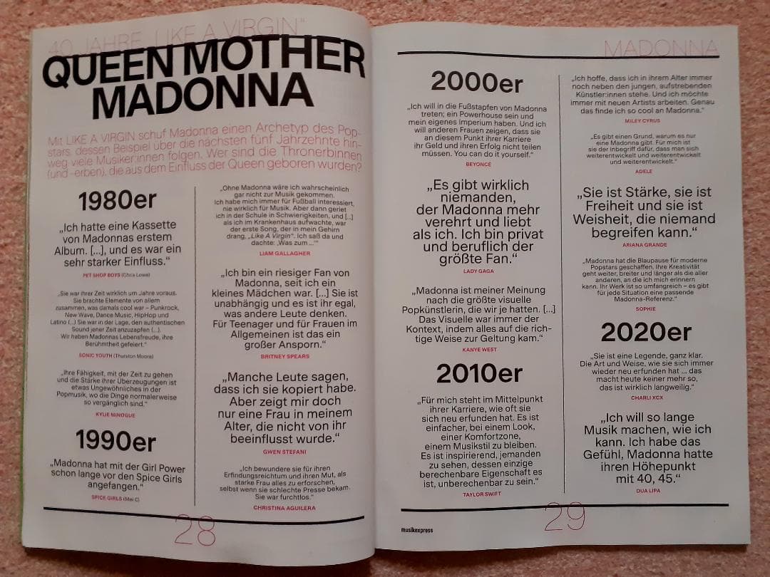 マドンナ　LIKE A VIRGIN 発売４０周年記念　雑誌 + レコード