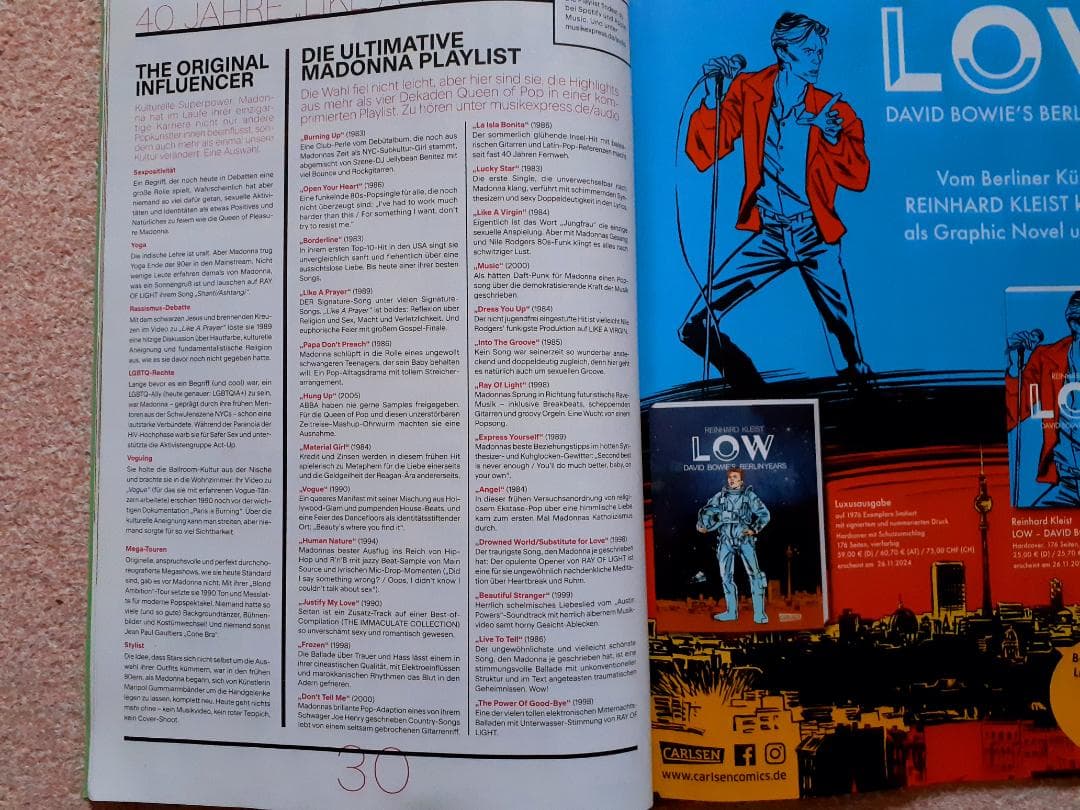 マドンナ　LIKE A VIRGIN 発売４０周年記念　雑誌 + レコード