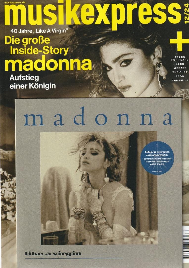 マドンナ　LIKE A VIRGIN 発売４０周年記念　雑誌 + レコード