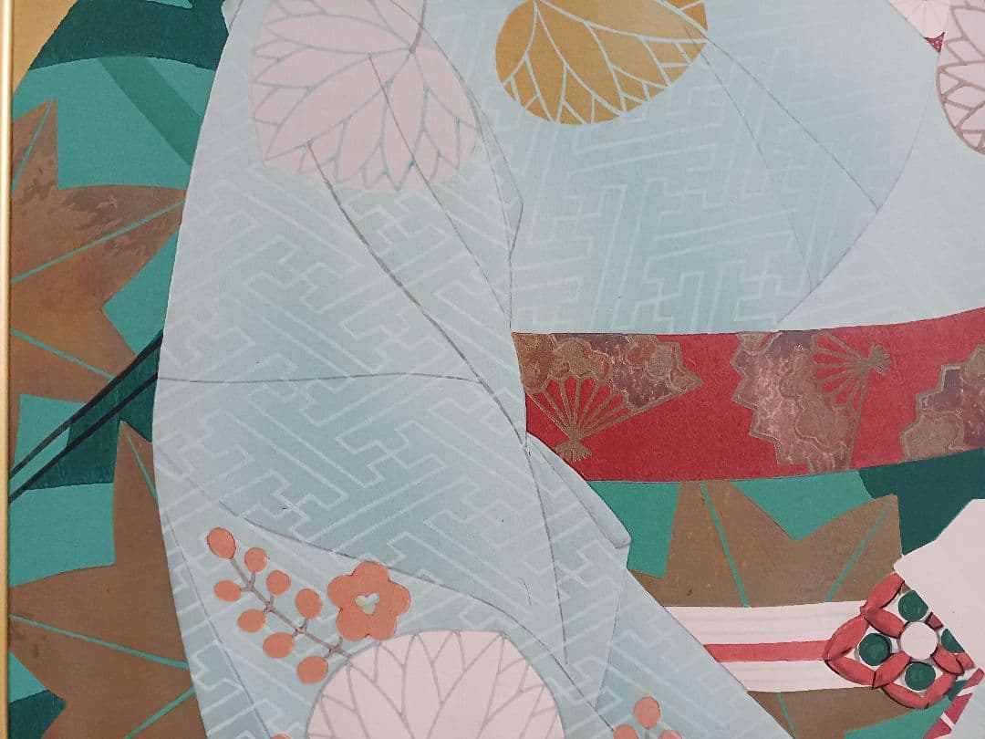 ◆加藤晨明　「舞妓」　手摺木版画　限定200部　彫師：文寿礼二　摺師：松永安生◆