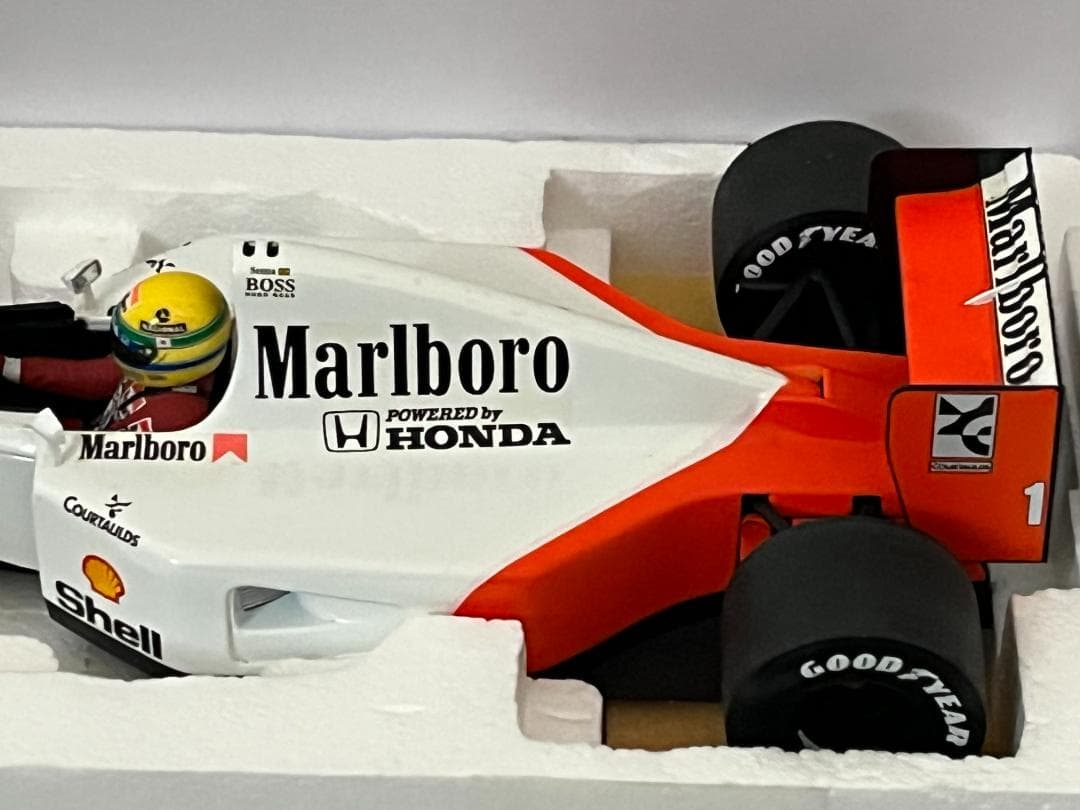 ミニチャンプス 1/18 McLaren Honda MP4/7 A.セナ 箱付
