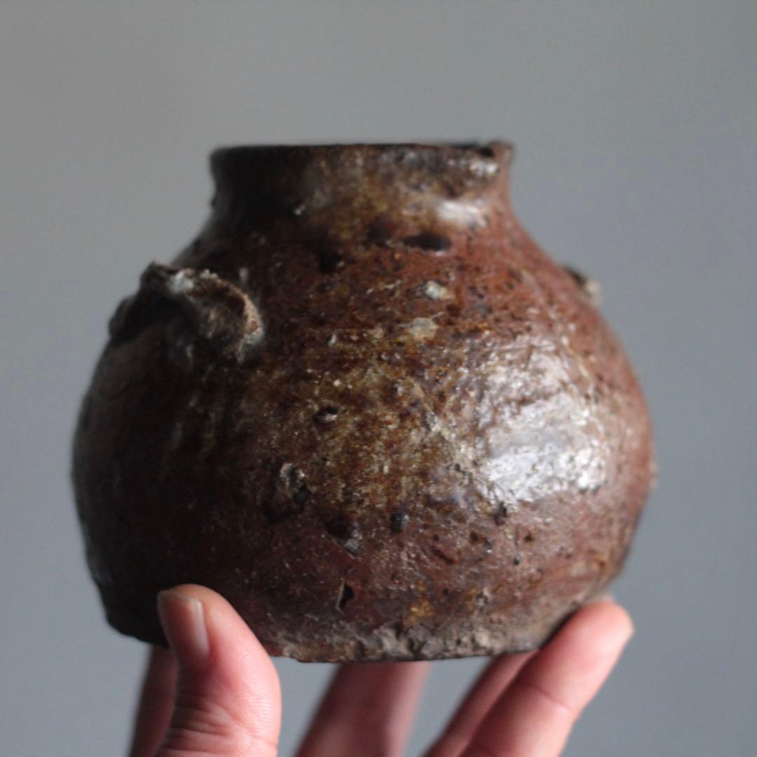 越前焼 お歯黒壺 壺 花器 古美術 古道具 アンティーク