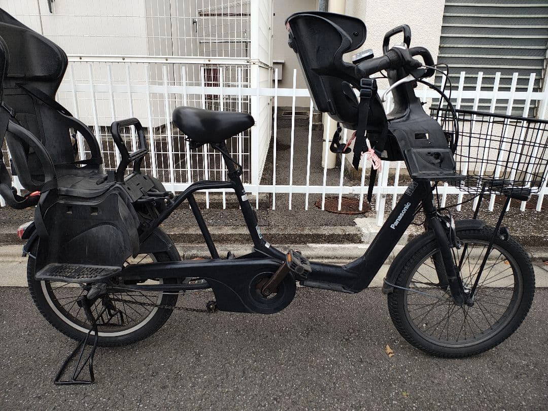 電動自転車　パナソニック　Panasonic 黒　ブラック　子供乗　26インチ