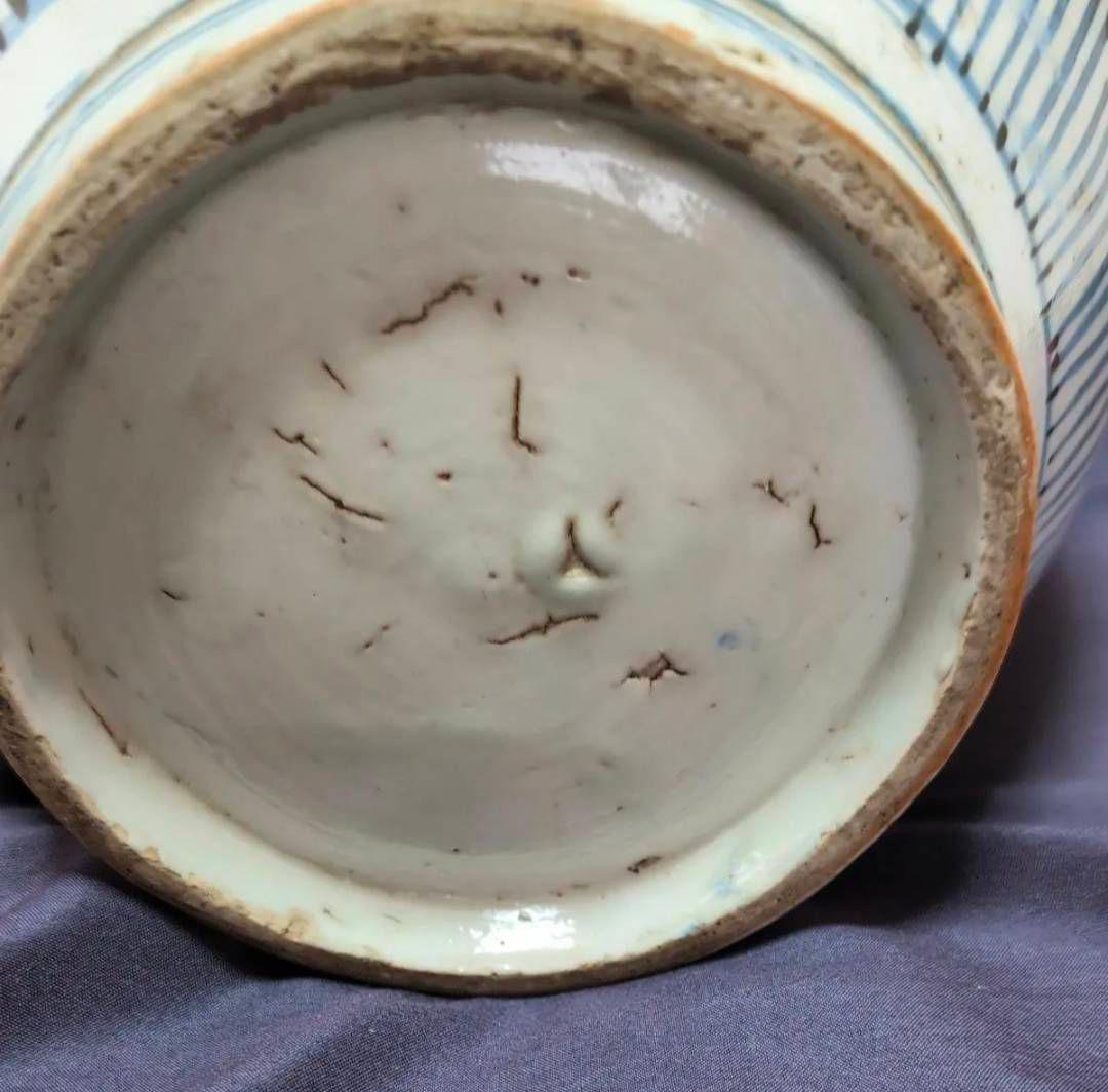 古伊万里　蛸唐草模様　鶴首徳利　花瓶