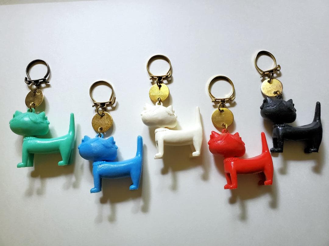フレンチキーホルダー「Unimel ユニメル」猫 \"5個セット!!\"