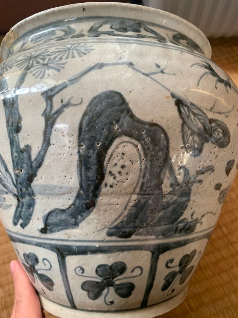 中国明時代早期染付大缶