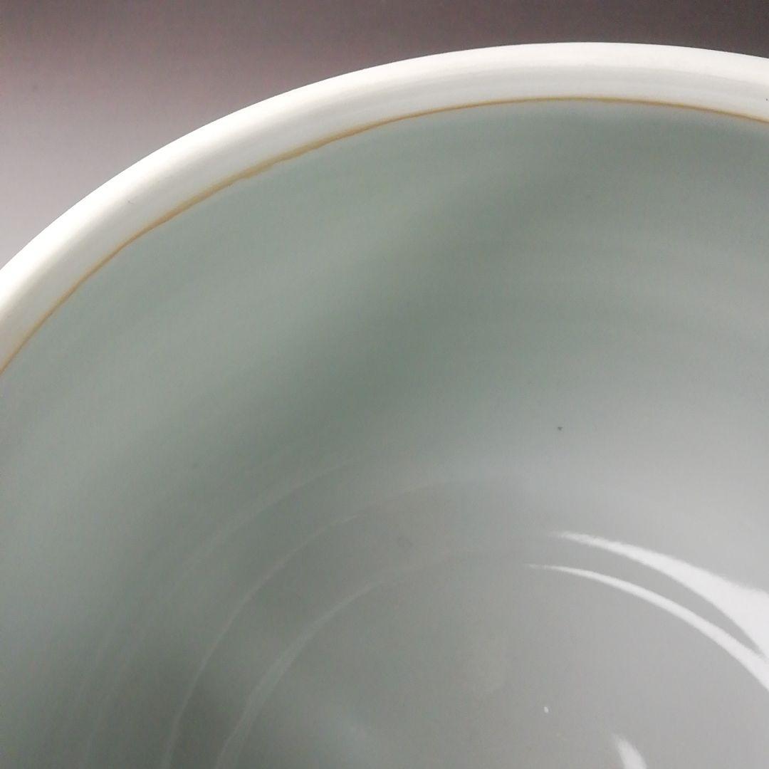 Ｔ１９６　水指　『染付芋頭　水指』『加藤和峰造』　共箱　茶道具