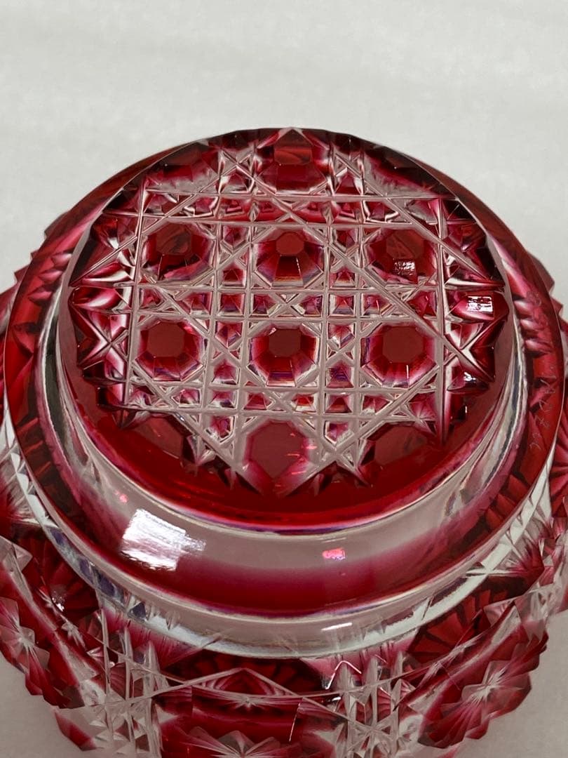 3-3248 復元　島津薩摩切子　色褪せガラス　切子猪口揃