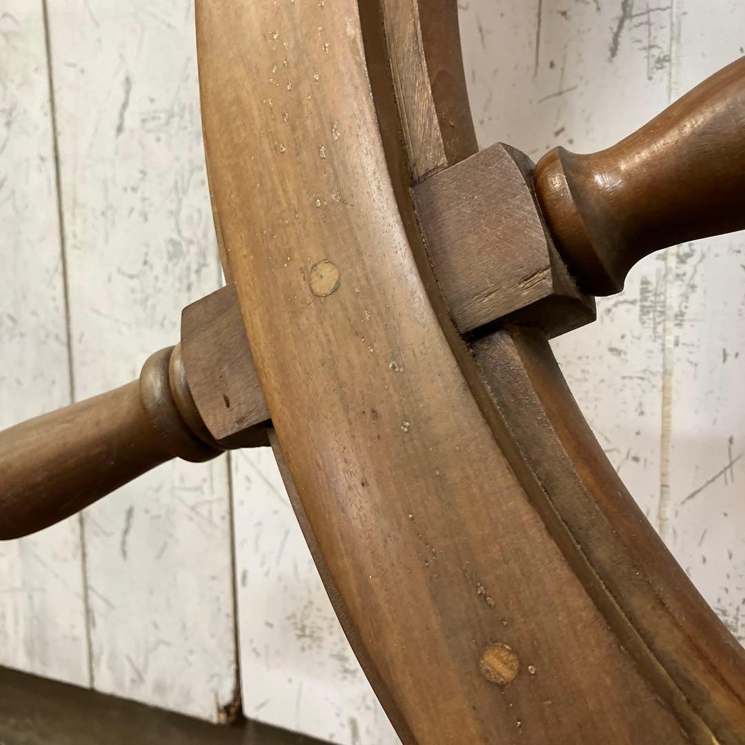 A-壁 木製 船の舵輪 8本ハンドル マリンインテリア 操舵輪 ラット ハンドル