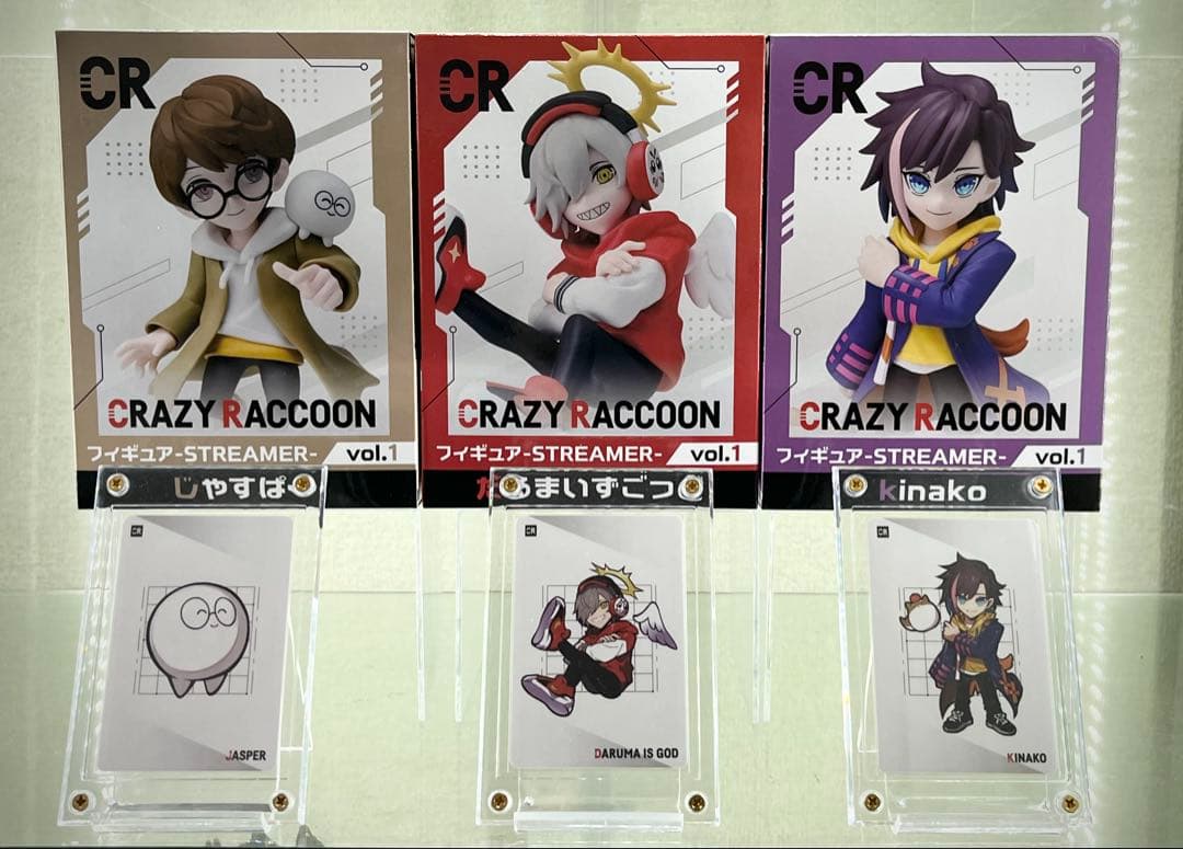 未開封 カード付 CRAZY RACCOON フィギュア STREAMER 6種