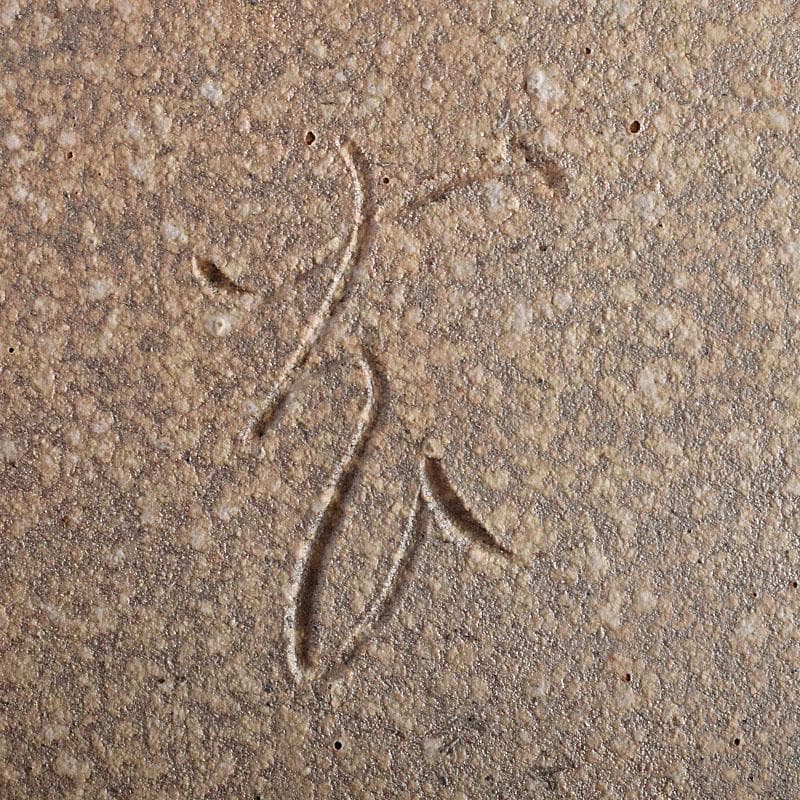 丹波焼　珀耀窯　清水一ニ作　吹泥金彩流文　長形皿　共布共箱　C　R9159B