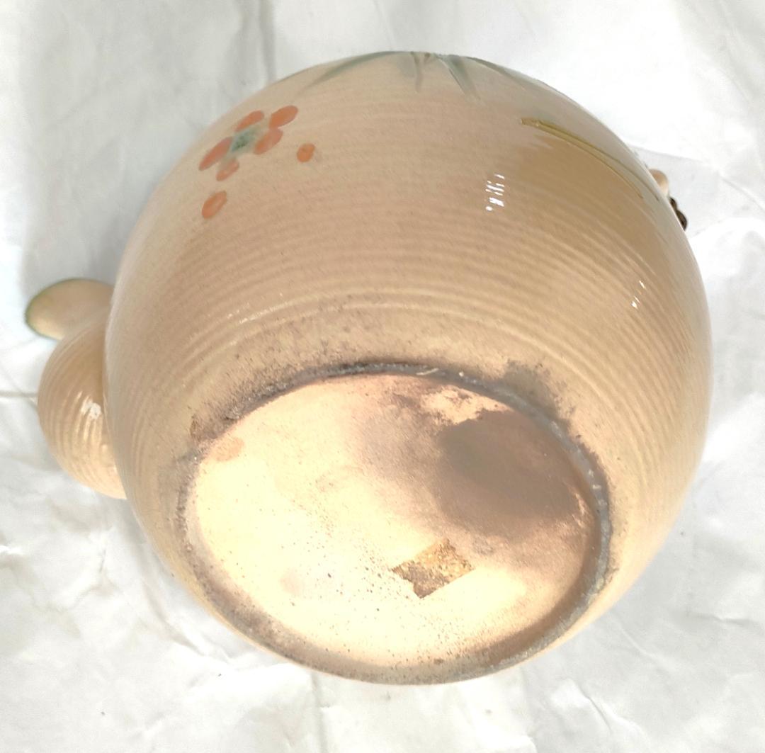 陶器 急須 梅・笹・松葉 レトロ Ae-304