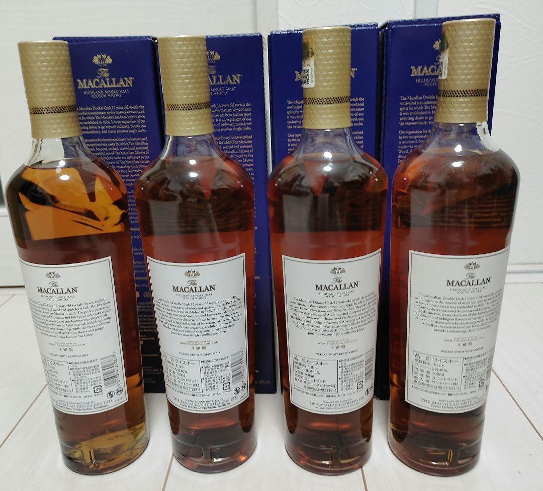 マッカラン 12年 ダブルカスク ウイスキー 700ml Macallan　４本