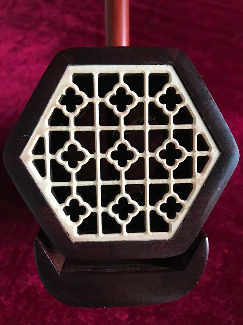 二胡★最上級紫檀★錦蛇皮★古月琴坊・万其興製作★十年保証★一生の宝物