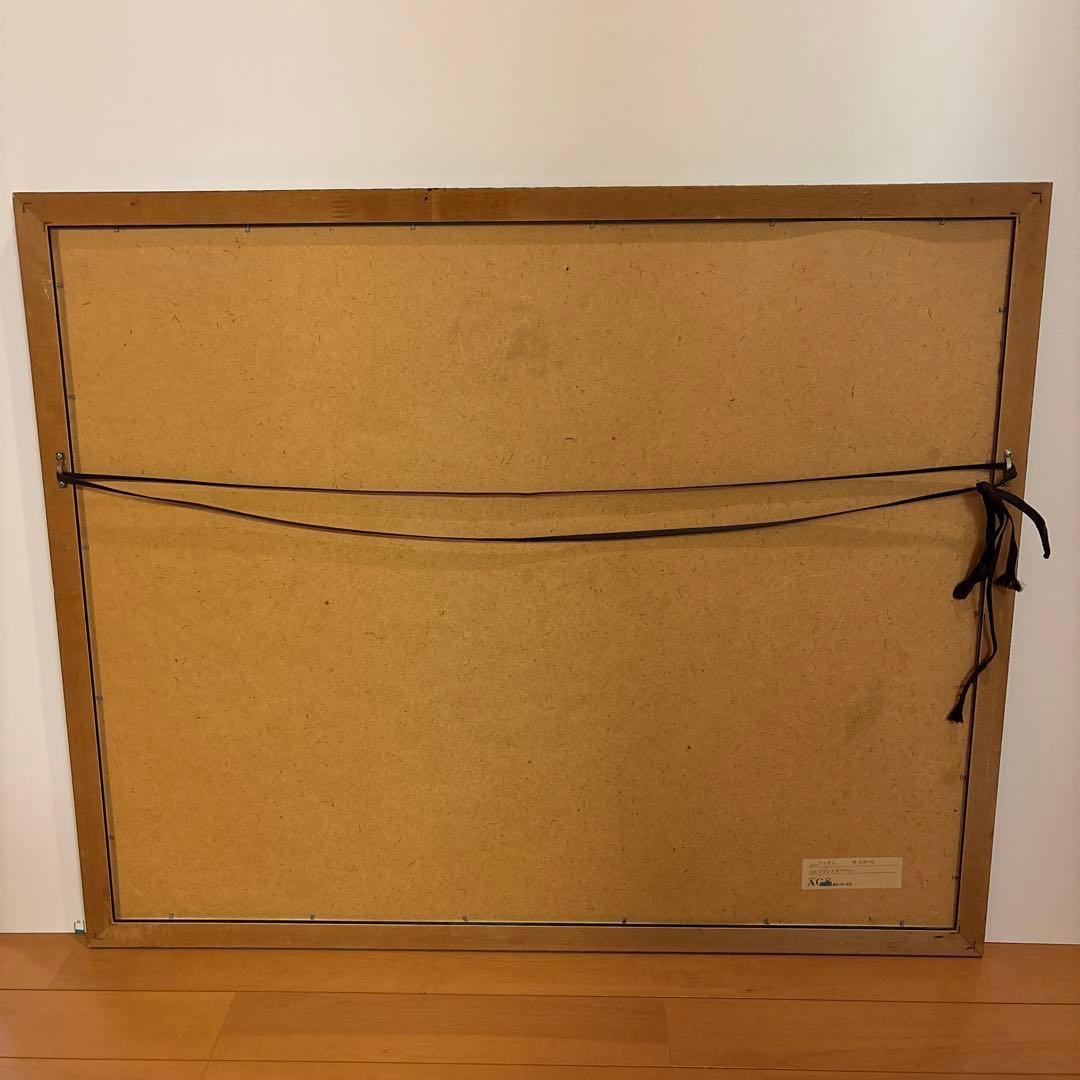 ラッセン　ロマンスオブザシー　夕日　サンセット　クジラ　風景　版画　額入り