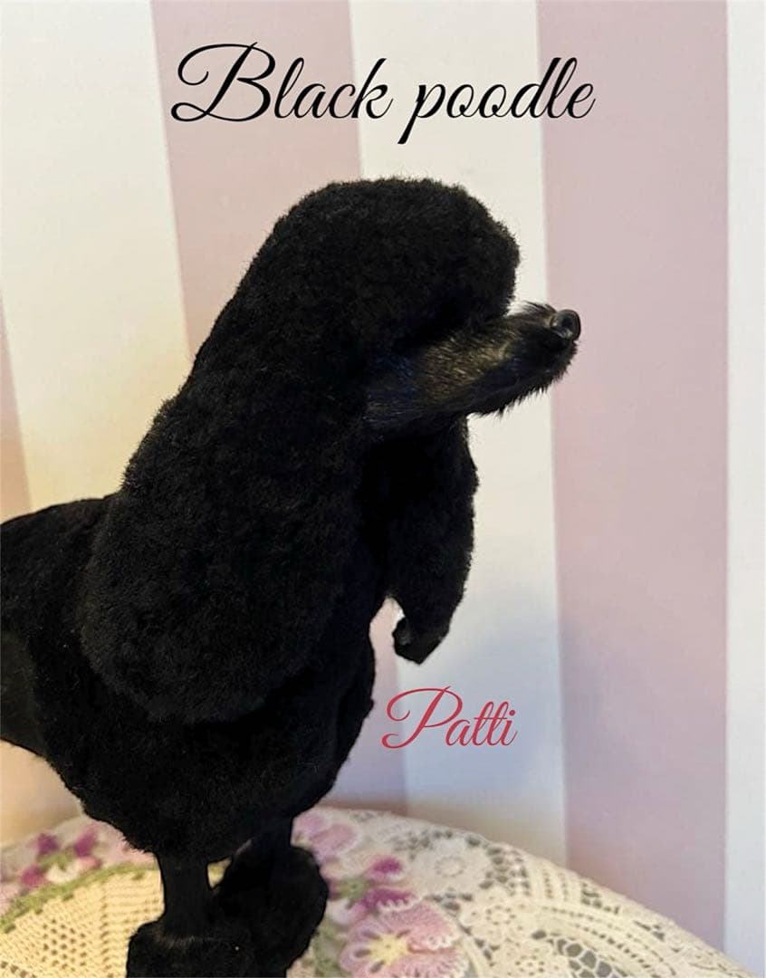 BLACK❤︎ブラックプードル★リアルな置き物❤︎