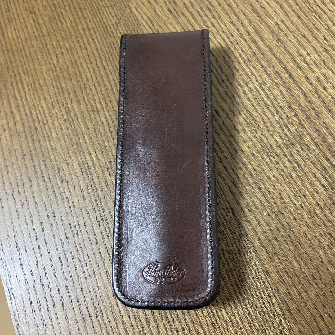 ハンスオスター　Hans Øster　皮革　ペンケース　２本差し　デンマーク