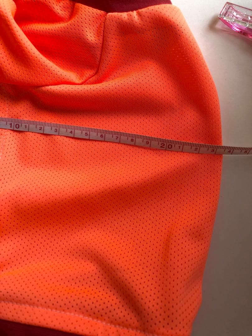 メッシュロンパース(蛍光オレンジ) イタグレ服　犬服