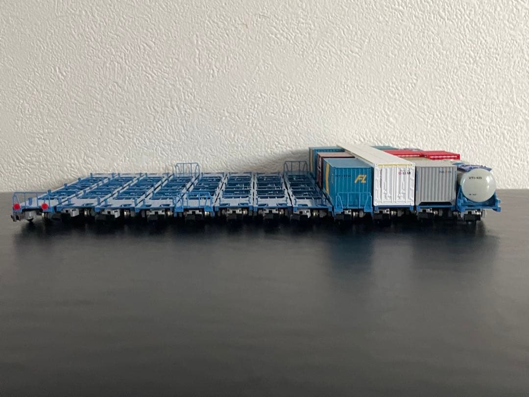 【手摺壊れ修復済】Nゲージ　コキ100、101、107 19両　コンテナまとめ