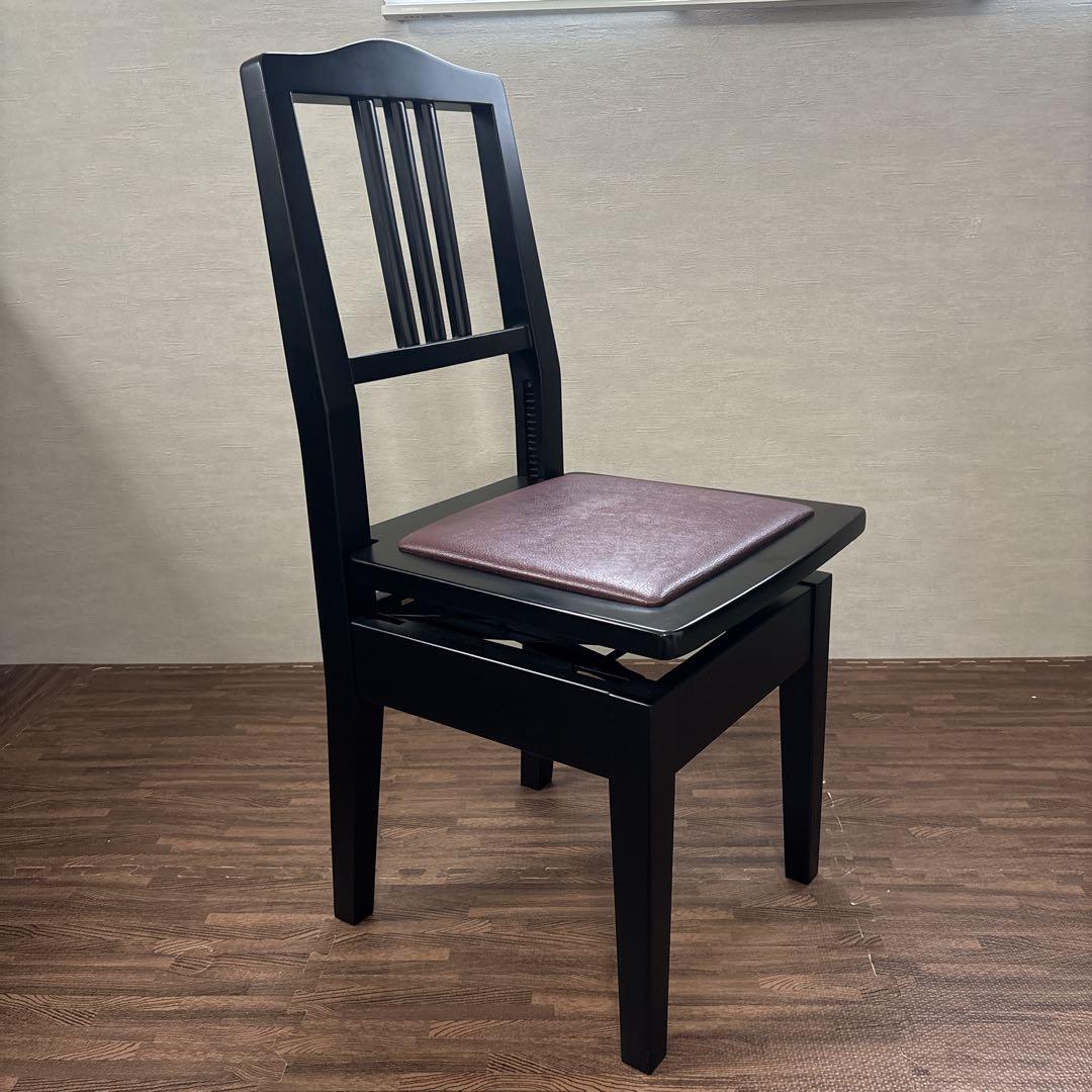 【美品】 YAMAHA トムソン椅子 ピアノ椅子 調整 座面エンジ
