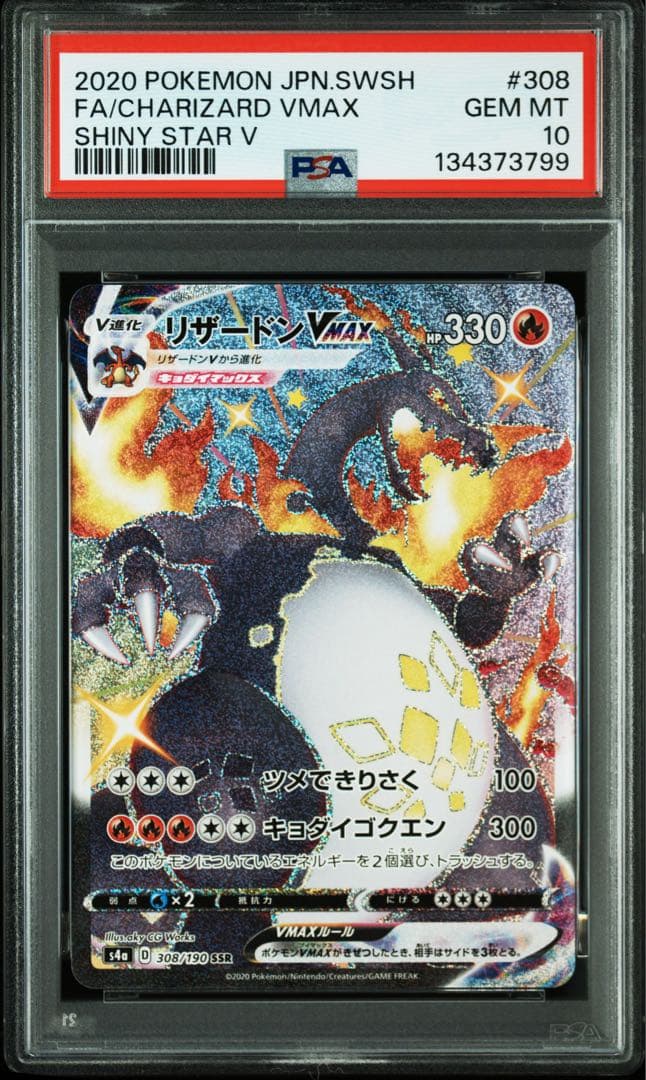 ２連番 PSA10 リザードンVMAX VS ピカチュウVMAX　色違い　黒い