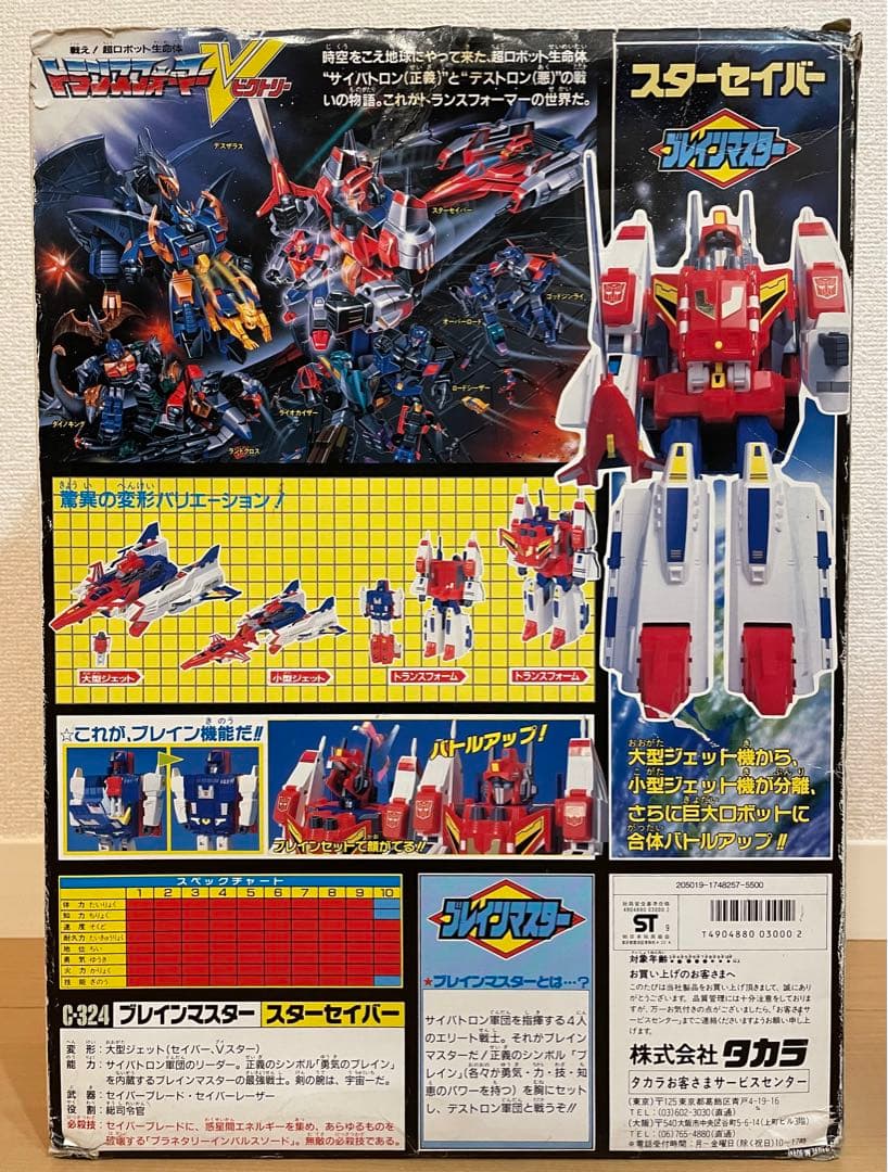 【当時物・希少】タカラ　トランスフォーマー スターセイバー　C324
