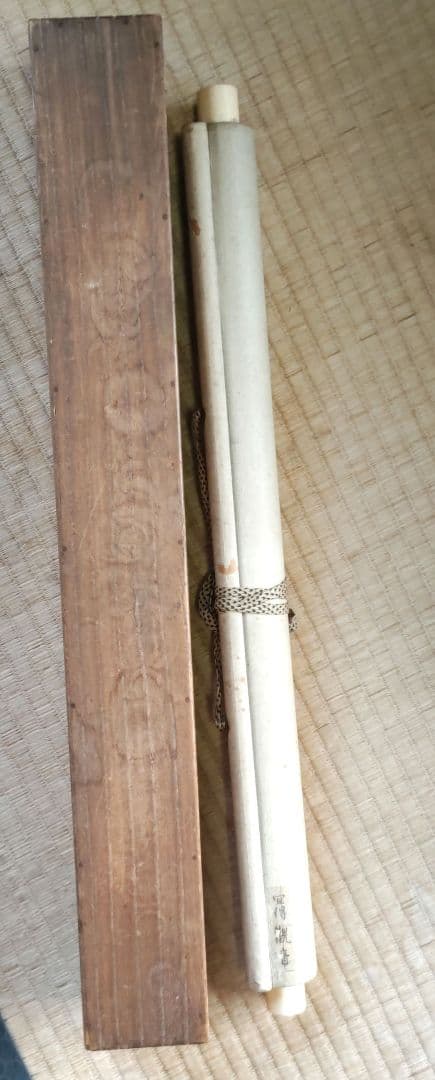 滝と観音　掛軸　H3