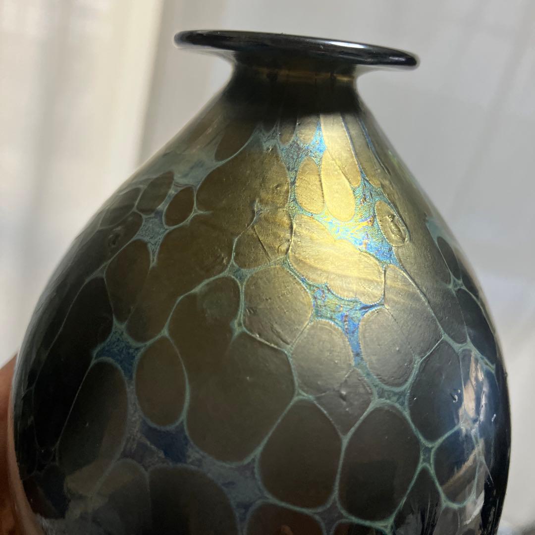 江副行昭　熔壌ガラス　花瓶