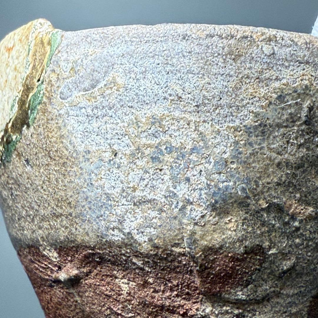 桃山〜江戸前期　古唐津　ぐい呑み　枇杷色釉　梅花皮　古美術　蒐集家　枯れの美