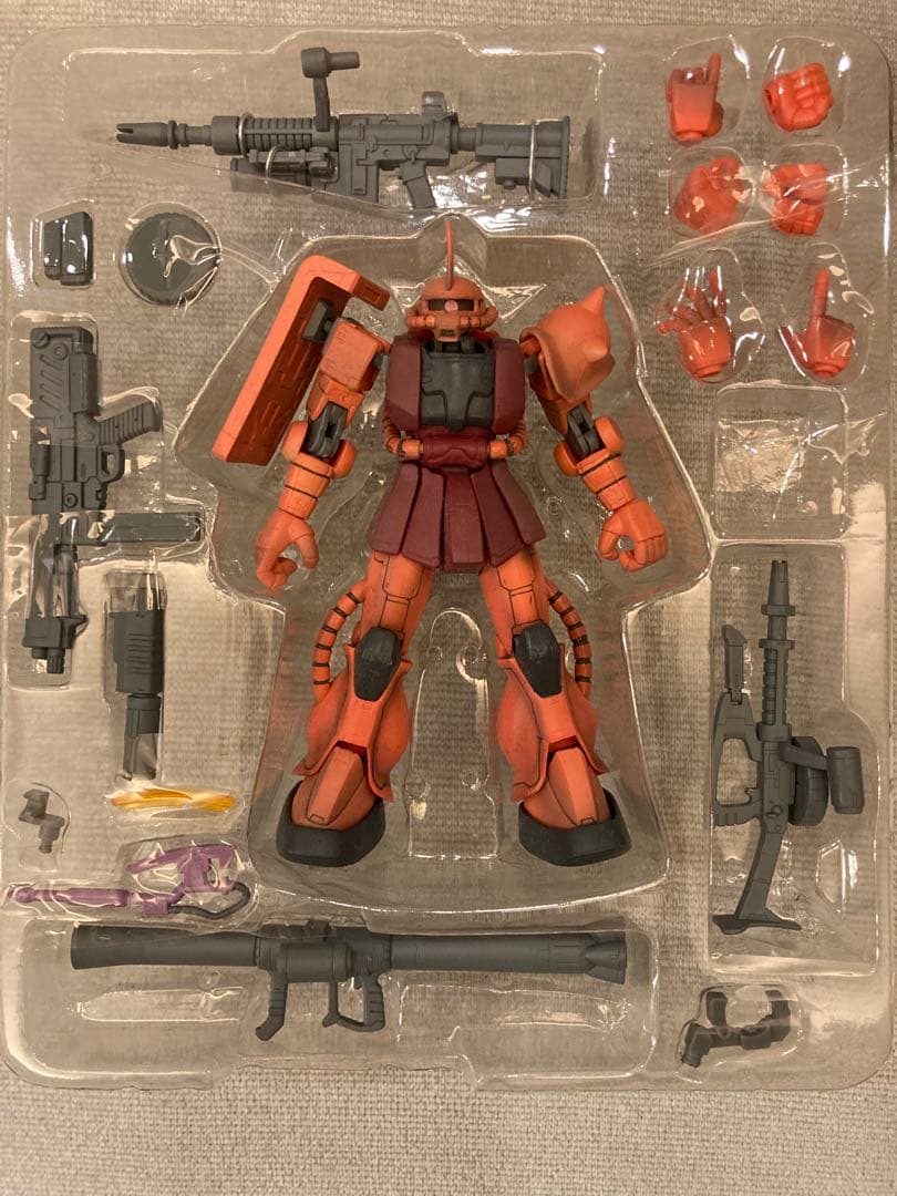 【4体セット・美品】EMIA ガンダム/シャアザク/ザク/グフ 塗装済み完成品