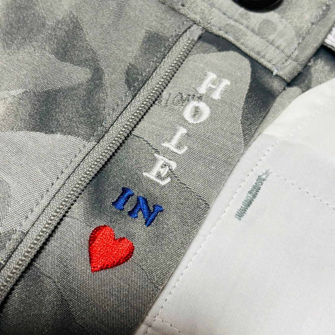 美品 マークアンドロナ パンツ グレー カモフラ 迷彩 スカル ストレッチ L