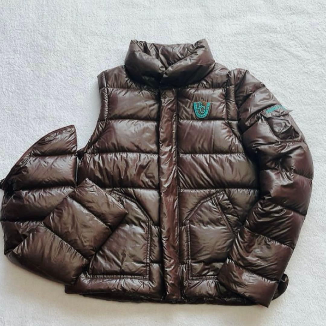 極美品　パーリーゲイツ 2way　ダウン　ジャケット　ベスト　軽量　ブラウン