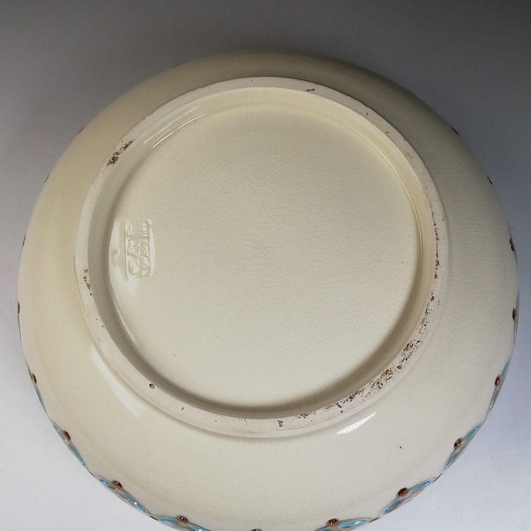 Ｔ７１０　喰籠　『色絵　七宝透　食篭』『嵯峨野窯　紫香 造』共箱　菓子器　茶道具