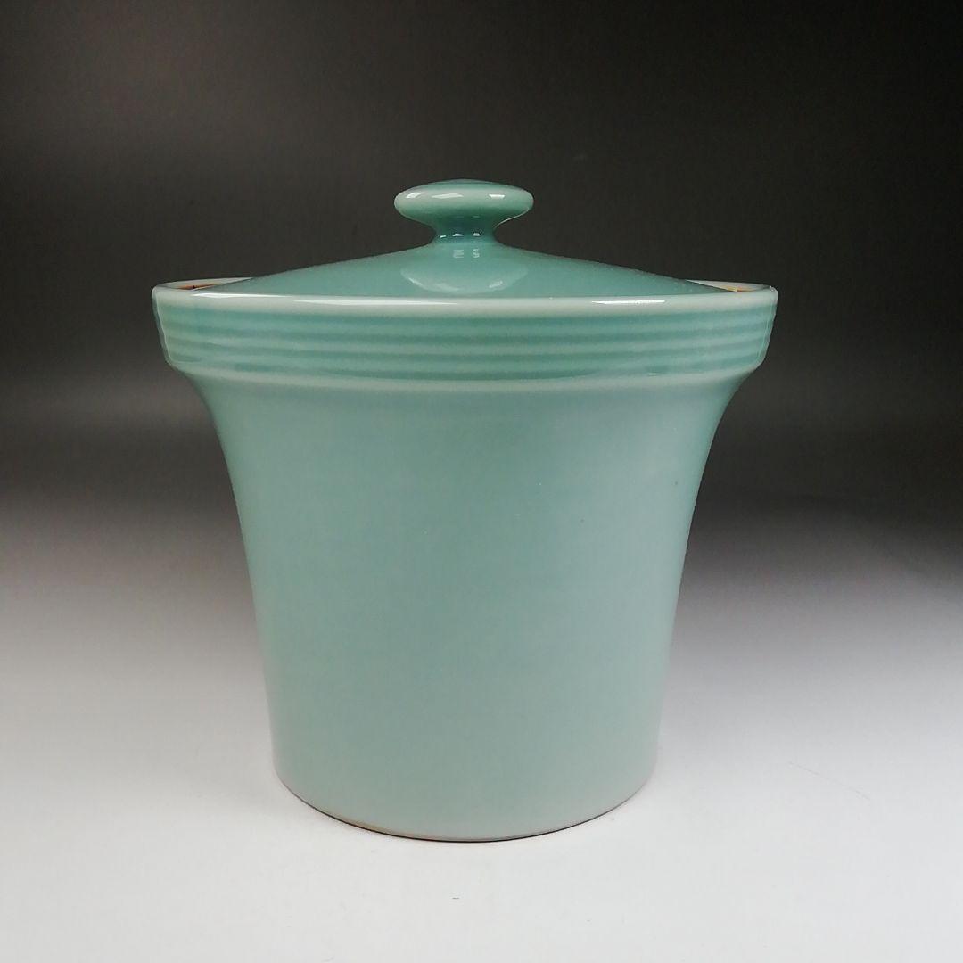 Ｗ１１８　水指　『青磁　末広』『藤山 造』　共箱　茶道具