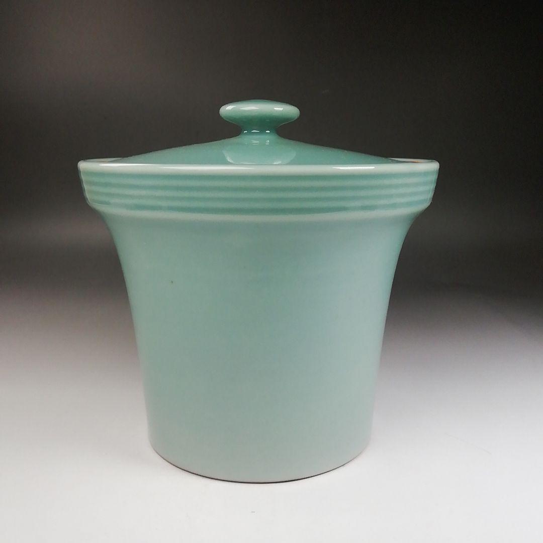 Ｗ１１８　水指　『青磁　末広』『藤山 造』　共箱　茶道具