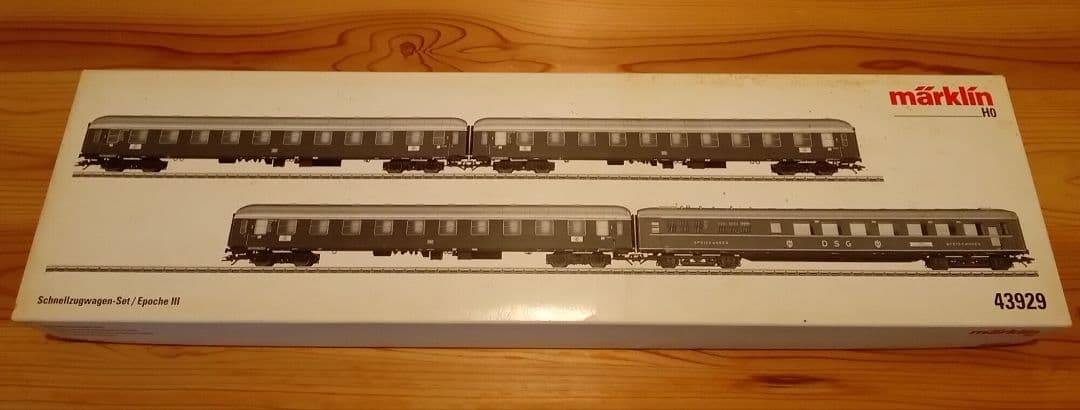 メルクリンHO #43929 1等客車・食堂車 4両セット DC改造済