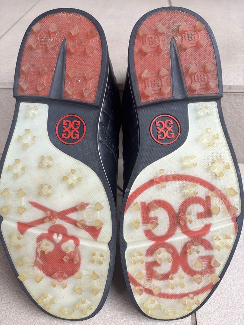 美品G/FOREメンズ牛革レザーガリバンダースパイクレス　ゴルフシューズ　箱あり