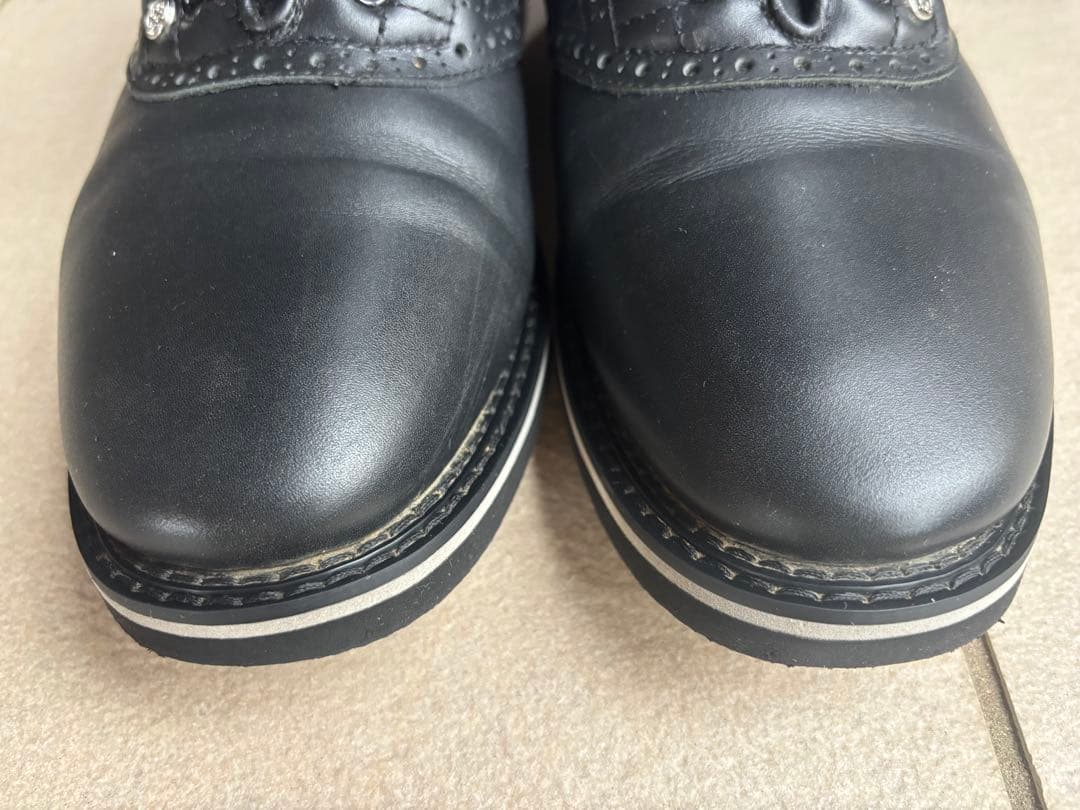 美品G/FOREメンズ牛革レザーガリバンダースパイクレス　ゴルフシューズ　箱あり