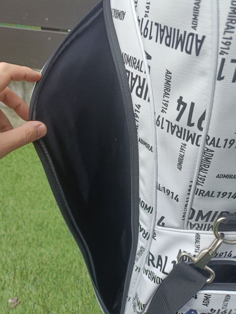【美品】ADMRIAL 1914 キャディバッグ ホワイト・ブラック