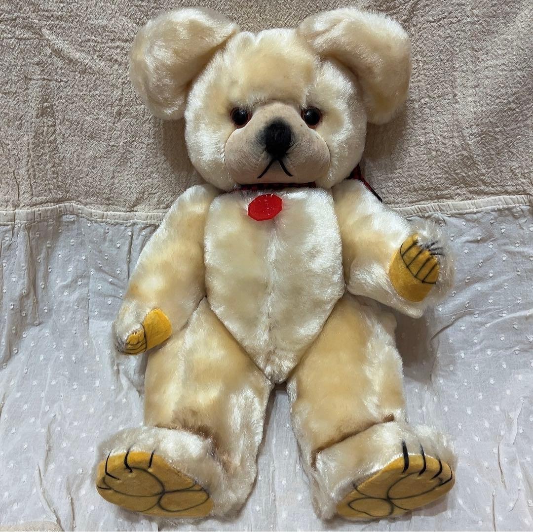 箱付き　当時物　昭和レトロ　ぬいぐるみ　くま　人形　テディベア　レトロ