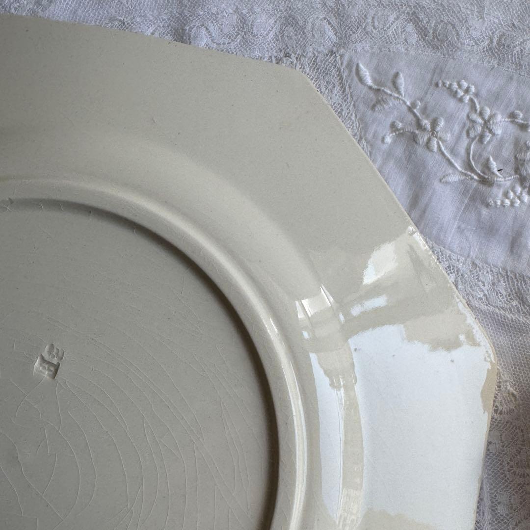 フランスアンティーク　サルグミンヌ　オクトゴナル　ディナープレート