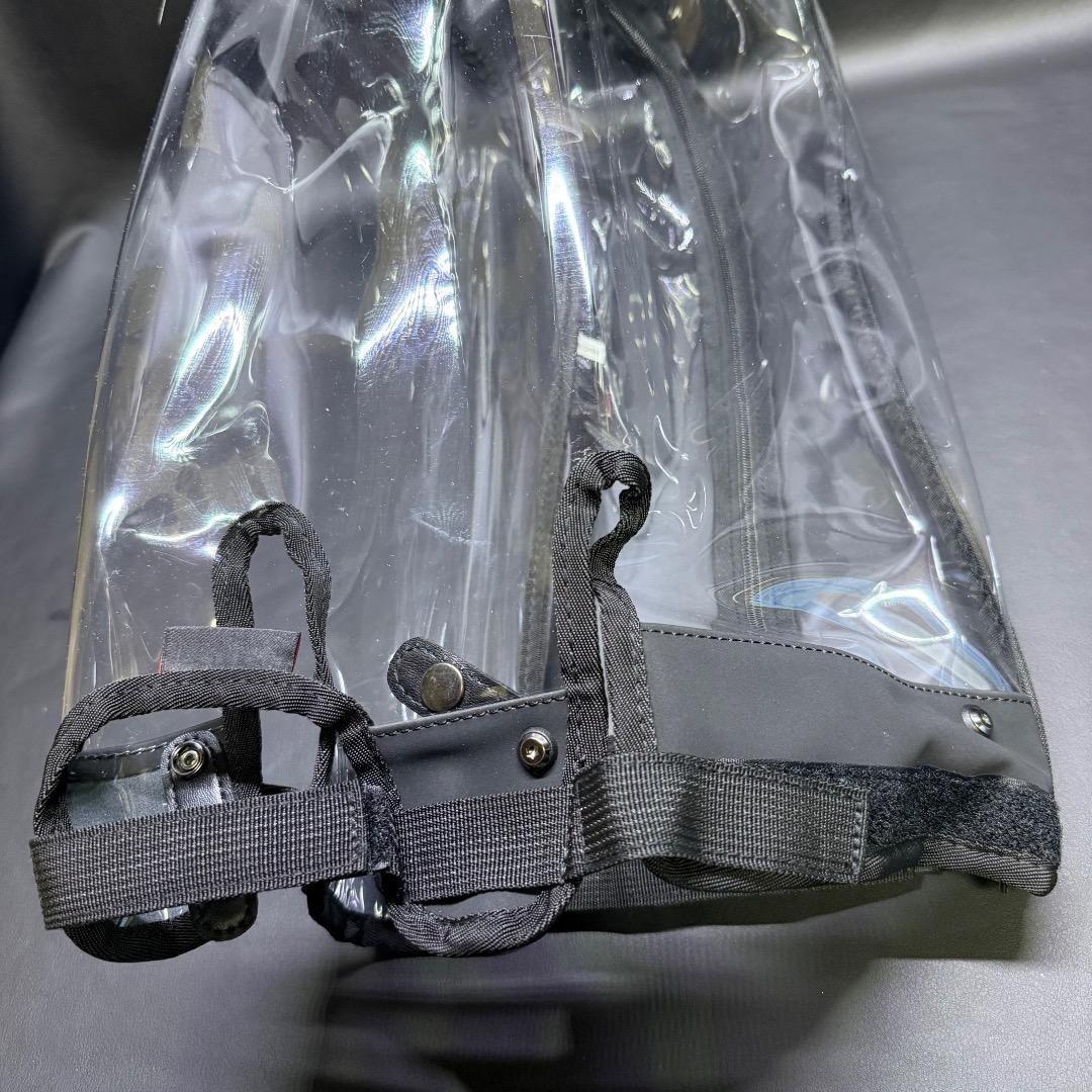 ◉Bc右1011 未使用保管品 ゴルフ キャディバッグ フード 透明 エナメル